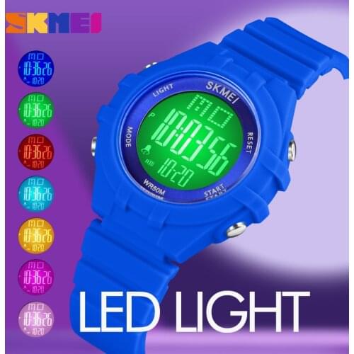 New SKMEI LED Display Digital Watch Kids Watches Sport Boyes Girls Wristwatch Shockproof Waterproof Children Watch montre enfant