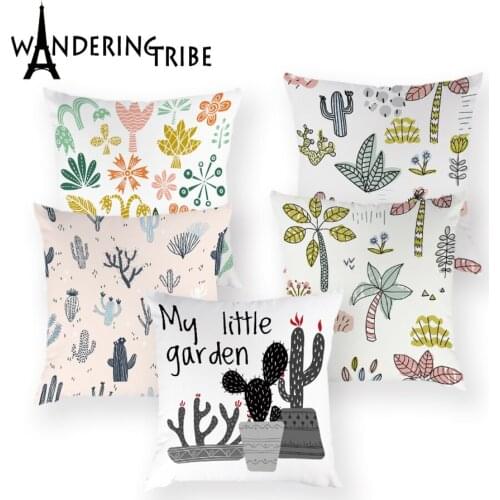 Nordic Cactus Throw Pillow Case Tropical Plant Living Room Pillows Cover Colorful Cushions Cases Car Cushion Covers Kissenbezug