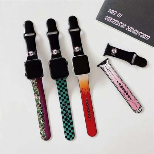 Demon Slayer Blade Strap Accessories for Apple Watch 38 40 42 44 mm Suitable for iWatch Series 4 3 5 SE 6 Smart Watch Strap