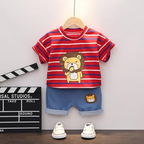 Childrens Clothing for Boys Newborn Sport Suit Cute Baby Outfit Tracksuits Toddler Infant Clothes Set First Year New Summer