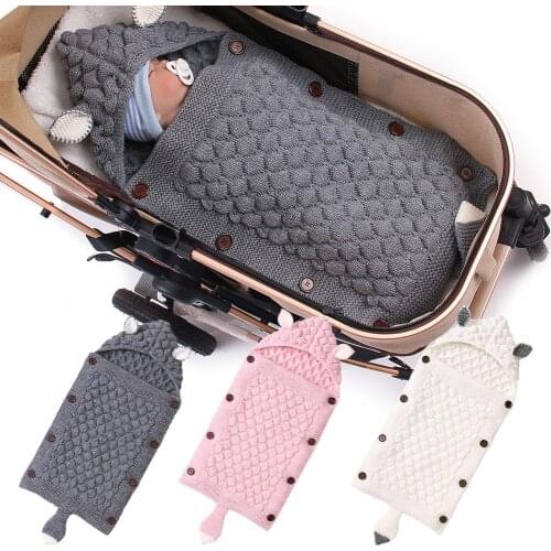 Baby Sleeping Bag Knit Warm Blanket Envelope Stroller Sleepsack Outdoors Camping Travel Winter Bed Sleeping Bag gigoteuse bebe