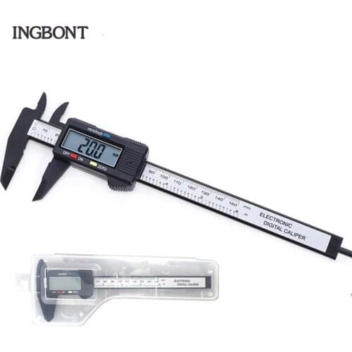 INGBONT Electronic Digital Vernier Caliper 150mm Micrometer Caliper Carbon Fiber Vernier Gauge Hand Measuring Tool