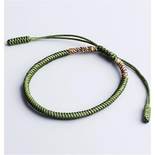 Ethnic Green Bracelet Men Women Simple Handmade Yoga Bohemian Adjustable Bracelet Fashion Jewelry Gift