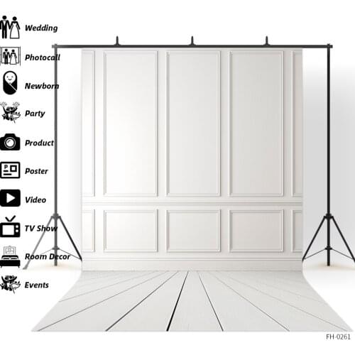 Interior Wooden Wall Wood Floor Backdrop For Baby Shower Newborn Portrait Photo Studio Photography Background Party Shoot Props