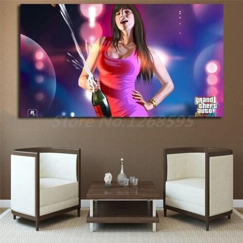 Grand Theft Auto Vice City HD Wallpapers Canvas Painting Print Living Room Home Decor Modern Wall Art Oil Painting Poster Giclee