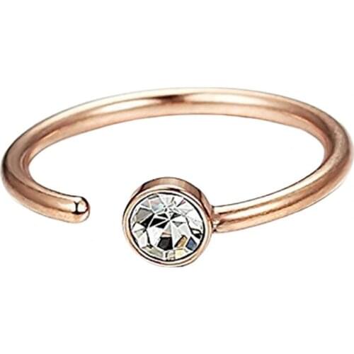 2021 New Fashion Titanium Crystal Fake Nose Ring Septum Nose Hoop Ring Piercing Body Party Jewelry Drop Shipping Wholesale