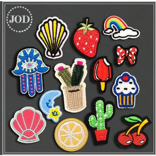 Cute Mini Small Clothes Bag Patch Embroidery DIY Iron on Patches for Clothing Sew on Stickers Badges Applications Children JOD