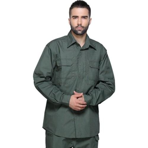Men Outdoor Military Tactical Shirts Quick Dry Breathable Waterproof Wear Resistant Shirt Climbing Training Hunting Sports Tops