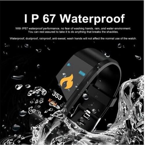2019 Newest Amazon hot sale Color screen smart sport bracelet 115Plus for Android ios fit