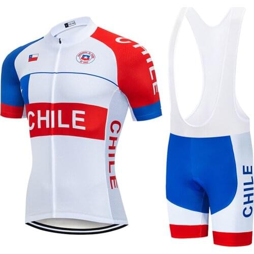 2022 New i2022 Team CHILE Cycling Jersey 9D Bib Sets Bike Shorts Suit Ropa Ciclismo Mens Summer Quick Dry Bicycle Clothing Maill