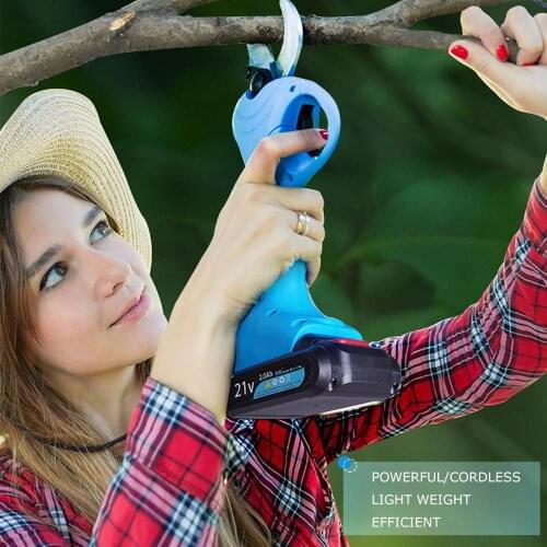 Electric Pruning Scissors 21V Li-ion Cordless pruning shears fast-cutting Pruning shears with 2 batteries Garden Clippers