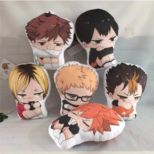 10cm Haikyuu Plush Keychain Hinata Shoyo Oikawa Tooru Mini Plush Pillow Cute Stuffed Doll Toy Cushion Small Anime Pendant Toys