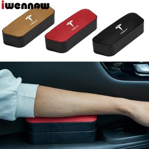 Adjustable Car Elbow Support Left Hand Armrest Support Anti-fatigue for Tesla Model 3 S X Y Automobile Accessories