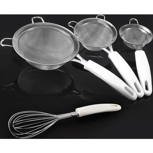 Mesh Flour Strainer Stainless Steel Simple Flour Sifter Flour Sieve With Handle Tea Strainer Mesh Colander Sieve Filter Sifter