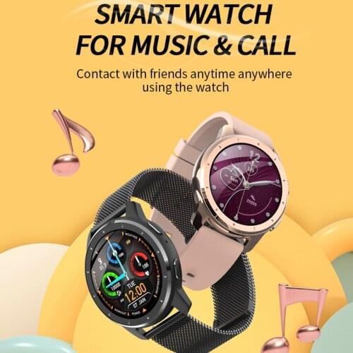 FEOOE Smart Watch Women MP3 Music Player Bluetooth Call IP68 Waterproof Message Heart Rate Sport Blood Preasure SmartWatch YD