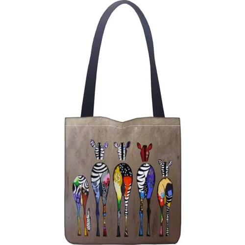 New Arrival Zebra Water Handbag Fashion Printing Soft Open Pocket Casual Tote Double shoulder Strap For Women Student
