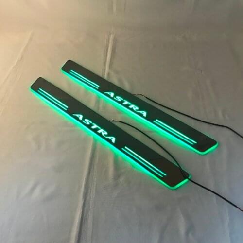 Express Delivery Led Door Sill Plate Strip Welcome Light Pathway Accessories Guard Protectors for Opel Astra k 2017