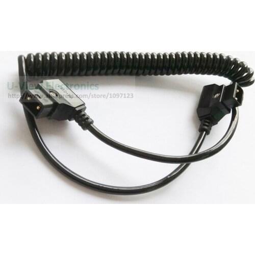 DTAP Extension Cord, PU Coiled D-Tap Male to Male Connection Cable For DSLR Rig Power V-Mount Anton Battery/Free Shipping/5PCS