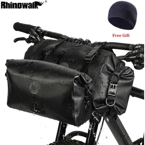 Rhinowalk 2in1 Bicycle Bag Big Capacity Front Tube Handlebar Bag MTB Road Triangle Pannier Cycling Foldable Tail Rear Saddle Bag