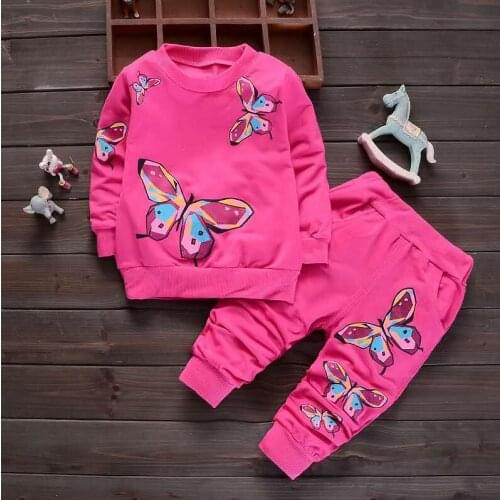 Newborn baby girls spring clothing set spring autumn toddler coat+pants 2pcs casual cotton suits for girls infant tracksuits