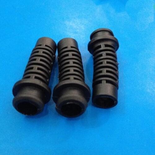 Outer Diameter 9.5mm Inner Hole 6.5mm Black Power Cord Protect Flexible Tube Wire Sheath End