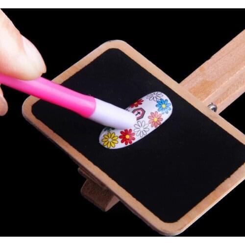 1/3pcs Nail Cuticle Pusher Rubber Plastic Pressure Pen For Stickers Glitters Pedicure Manicure Nail Art Tool Accessories