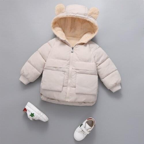 2020 Winter Down Jackets Cute Warm-Keep Outerwear Children Fashion Hooded Coats and Jcakets Long Sleeve Cotton Coats