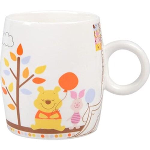 400ml Disney Winnie Pooh Cartoon Water Cup Milk Coffee Tea Juice Ceramic Mug Home Office Collection Cups Children Student Gift