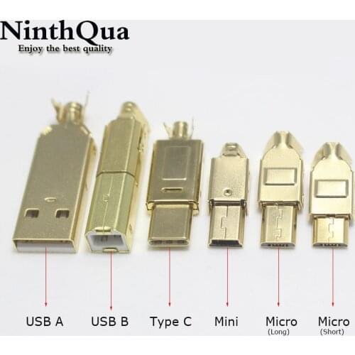 5 pieces of the USB A and 5 pieces of mini USB, and 5 piece Type C