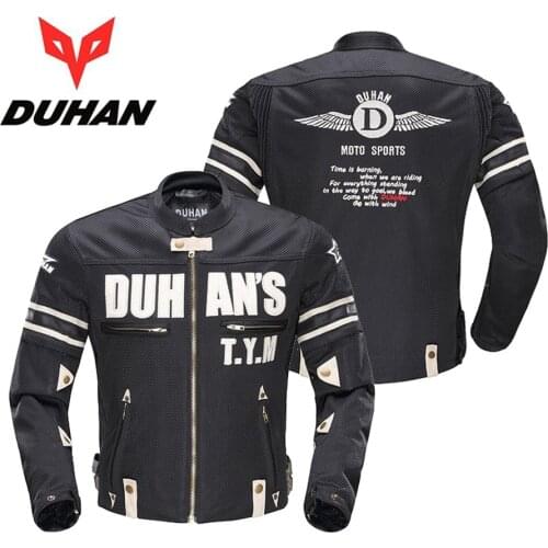Free shipping 1pcs DUHAN Summer Motorbike Mesh Breathable Racing Touring CE Armored Clothing Motorcycle Jacket With 5pcs Pads