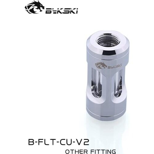 Bykski pc water cooling Double female Filter G1/4",Copper tube connector Smooth mirror water cooler heatsink gadget B-FLT-CU-V2