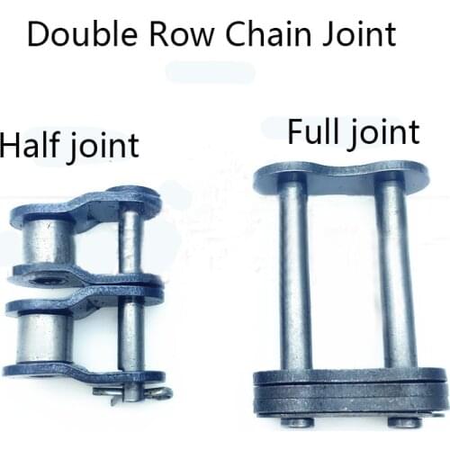 Short Pitch Roller Chain Double Row Joint 06B 08A 08B 10A 12A 16A 20A 24A 28A 32A Transmission Roller Chains Full Half Joint