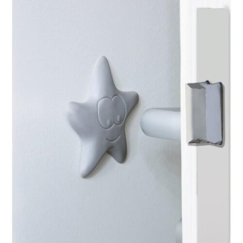 Silicone Door Stops Self Adhesive Door Buffer Thickening Wall Protectors Cartoon Sea Star Door Handle Bumpers for Door Stopper