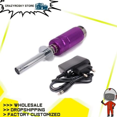 HSP 80102-T Header Glow Plug Ignitor For RC Model Car Nitro Engine w/ a Removable Rechargable 1800mah SC Battery And AC Charger