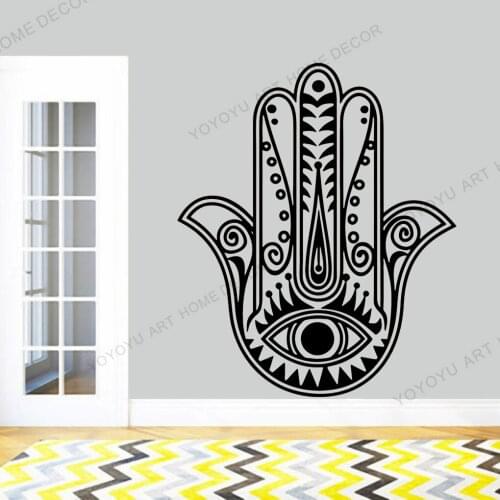 Art Fatima Hand Amulet Health Peace Wallpaper Mural Living Room Room Vinyl Sticker Detachable Islamic Muslim Wallpaper JC46