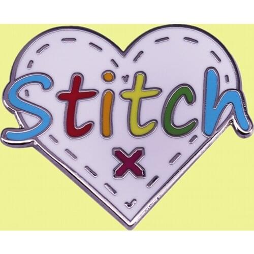 Needle Sewing Cross Stitch Made with Love Enamel Pin brooch Do you enjoy sewing and all things creative