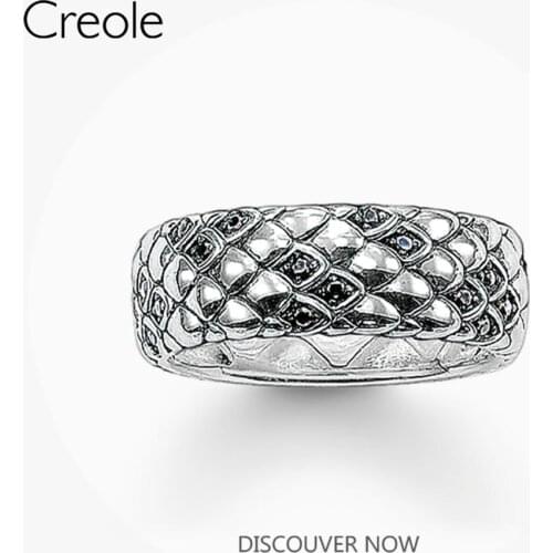 The Band Ring Snake Blackened,2019 Brand New 925 Sterling Silver Bohemia Beautifully Fashion Jewelry Expressive Gift For Women