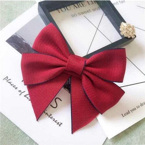 Korean Handmade Fabric Red Bow Tie for Women White Shirt Bowtie Groom High-end Classic Neck Ties Wedding Suit Men Accessories