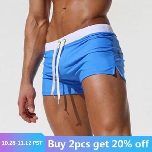 2020 Swimsuit with Pads Men Comfortable Mens Swimwear Tightness Swimming Trunks Summer Beach Shorts Swimming Trunks for Bathing