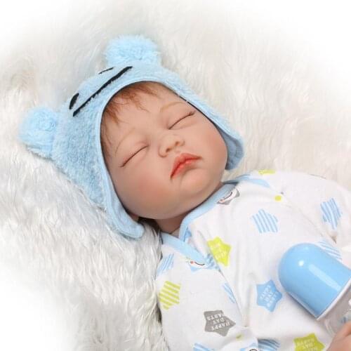 Newest NPK 22 inch Silicone Reborn Baby Dolls Sleeping Babies Real soft touch kids toys bebe gift bonecas