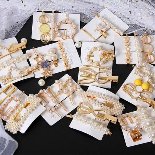 Manufacturer Drop Shipping Pearl Hairpin Headdress Female Side Clip Sweet 3 Pcs/Set Hair Accessories