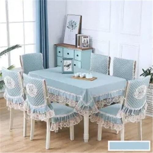 Luxury Europe Style Table Cloth Lace Print Thick Non-slip Chair Cover Cushion Home Hotel Wedding Decor Banquet Dining Tablecloth