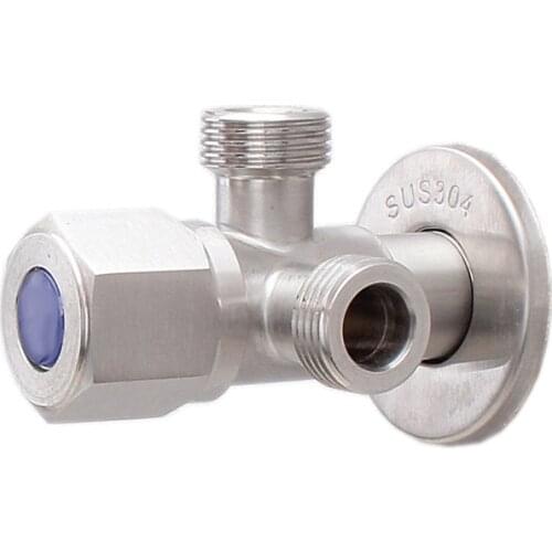 Stainless Steel Angle Valve Wall Mounted Water Control Valve Diverter Toilet Valve for Bathroom Kitchen Sink Basin Water Heater