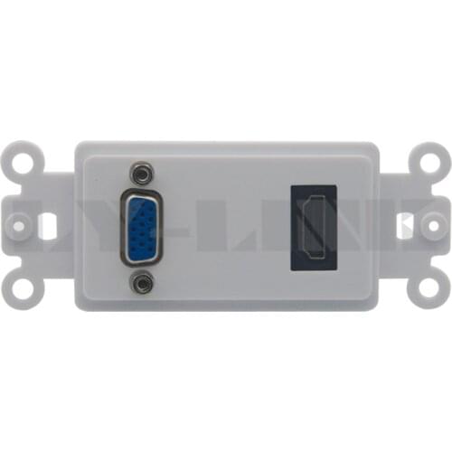 HDMI and VGA inner wall plate with female to female connector