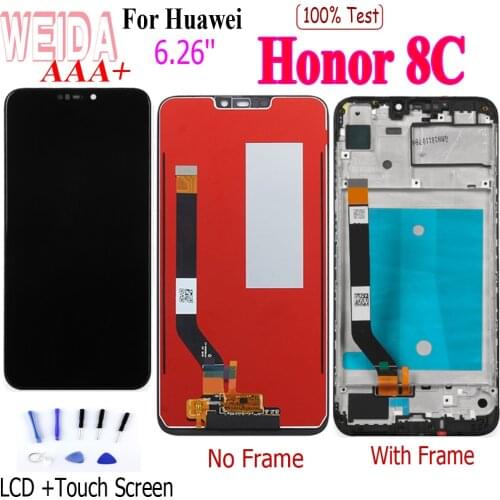 WEIDA 6.26" For Huawei Honor 8C LCD Display Screen Touch Digitizer Assembly for Honor honor 8c LCD BBK-LX2 LX1 L21 Repair