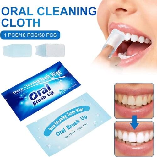 1Pc Cleaning Finger Brush Teeth Wipes Finger Teeth Wipes Disposable Deep for Fresh Breath Teeth Whitening Oral Care
