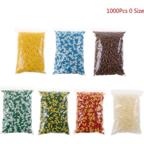 1000Pcs Empty Hard Gelatin Capsule MedicineCapsule Red And White Empty Pill box