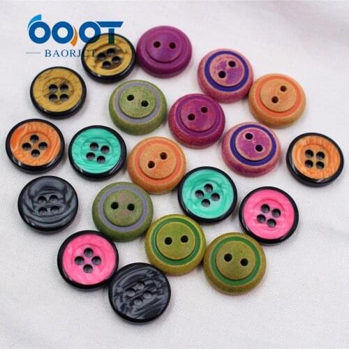 1612305 ,10PCs 15mm wood buttons and Resin buttons color Sewing For Sweater Overcoat Clothing Craft And Scrapbooking