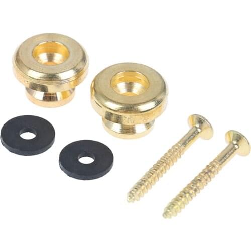 2Pcs/Pair Replacement Guitar Strap Locks Parts Chrome Belt Lock Buttons Buckle Guitar Accessories