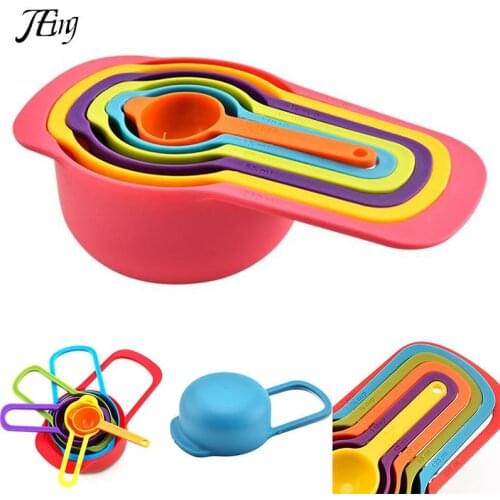 6pcs/set Creative Silicone Measuring Spoon Measuring Ladle Baking Cooking Kitchen Coffee Tools with Scale Kitchen Tools